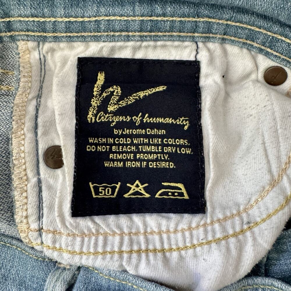 Citizens Of Humanity Straight Leg Vintage Light Blue Jeans Size 27 - Picture 6 of 12